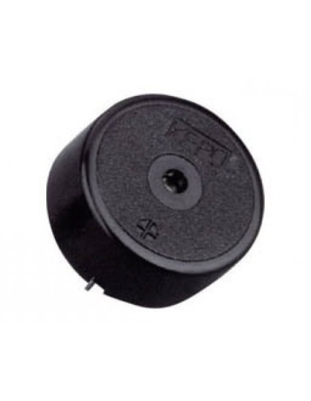 Zumbador piezocerámico con circuito oscilante para placa de circuito impreso, ⌀23mm, 85dB, 12Vdc 10mA - Kepo KPI-G2610
