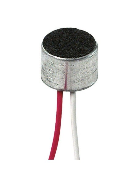 Omnidirectional microphone capsule with 150mm cables, ⌀9.8mm, 3V - Kepo KPCM-G97H67L150-44dB