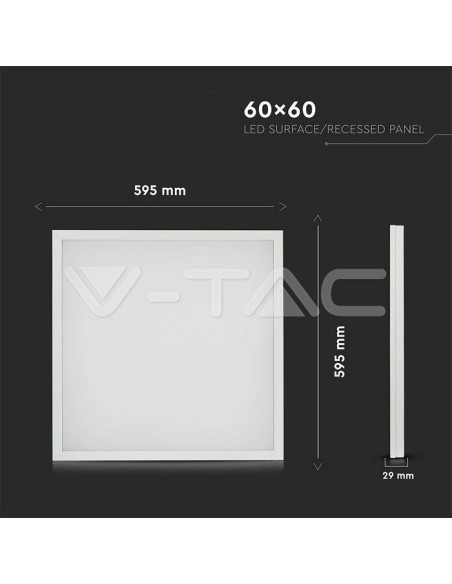 V-TAC VT-6142 Pannello LED 40W 60x60cm 100Lm/W