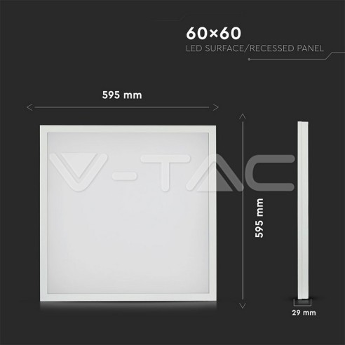 Panel LED V-TAC VT-6142-1 40W 60x60cm...