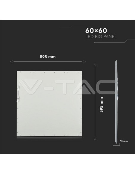 Panel LED V-TAC VT-6145 45W 60x60cm 120Lm/W