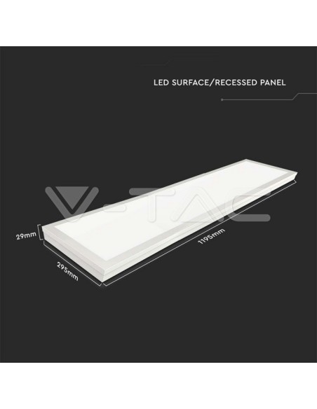V-TAC VT-6147 Panneau LED 40W 120x30cm 100Lm/W