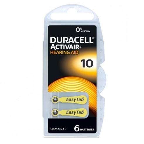 Blister of 6 zinc-air button cells...