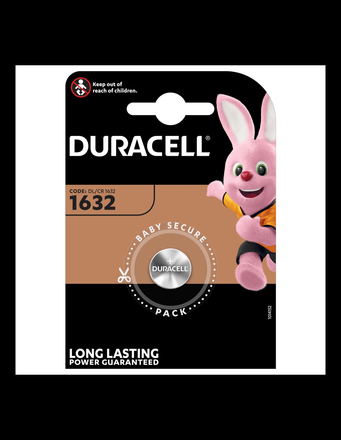 Blister de 1 pile bouton au lithium 3V Duracell - CR1632, DL1632
