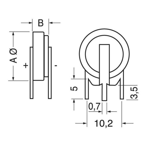3V 210mAh 3-pin lithium batterij voor...