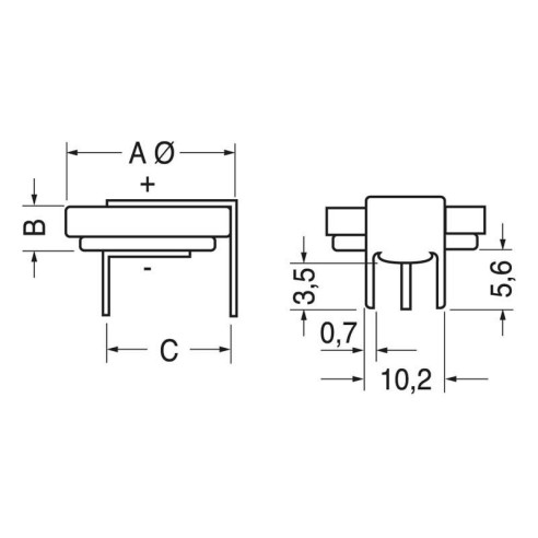 Pila al litio 3V 210mAh a 3 pin per...