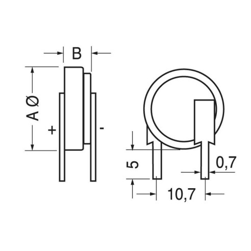 3V 300mAh 2-pin lithium battery for...
