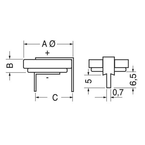 3V 300mAh 2-pin lithium battery for...