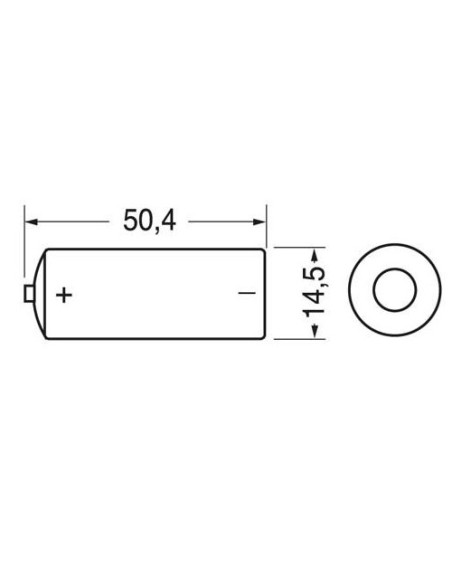 Batterie lithium - chlorure de thionyle (li-socl2) 3.6V 2.6Ah Saft LS14500 - AA