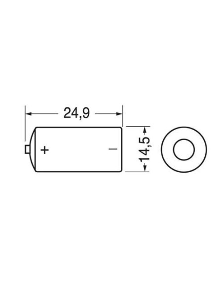 Pile au lithium - chlorure de thionyle (li-socl2) 3.6V 1.2Ah Saft LS14250 - 1/2AA