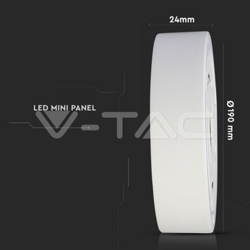 V-TAC VT-1805RD Pannello LED 18W Ø19cm