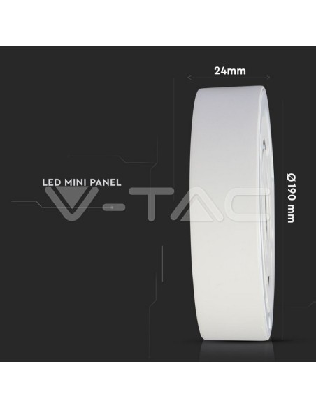 Panel LED V-TAC VT-1805RD 18W Ø19cm