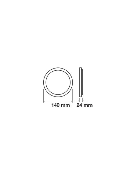 V-TAC VT-1205RD LED Panel 12W Ø14cm