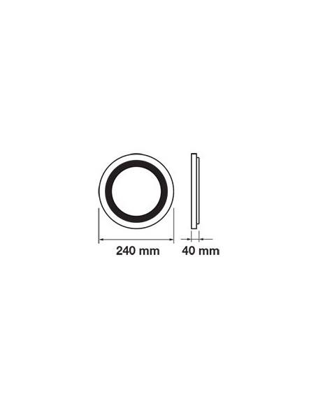 V-TAC VT-2209 Doppel-LED-Paneel 18W+3W Ø24cm