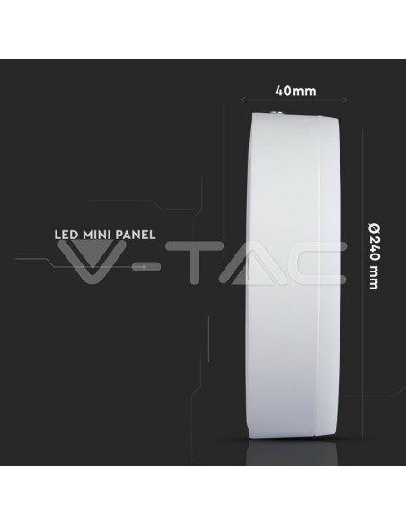 V-TAC VT-2209 Doppel-LED-Paneel 18W+3W Ø24cm