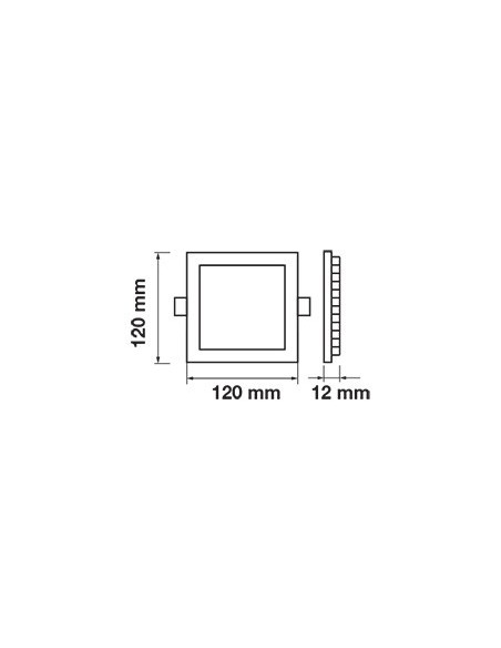 V-TAC VT-607 LED Panel 6W Recessed Mounting Square