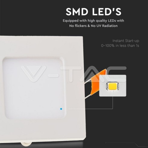 V-TAC VT-607 LED Panel 6W Recessed...
