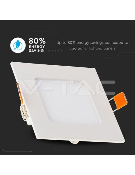 V-TAC VT-307 LED-Panel 3W Einbaumontage quadratisch