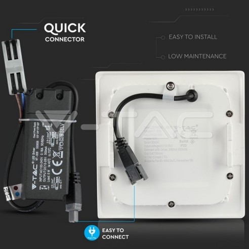 V-TAC VT-606 Pannello LED 6W Chip...