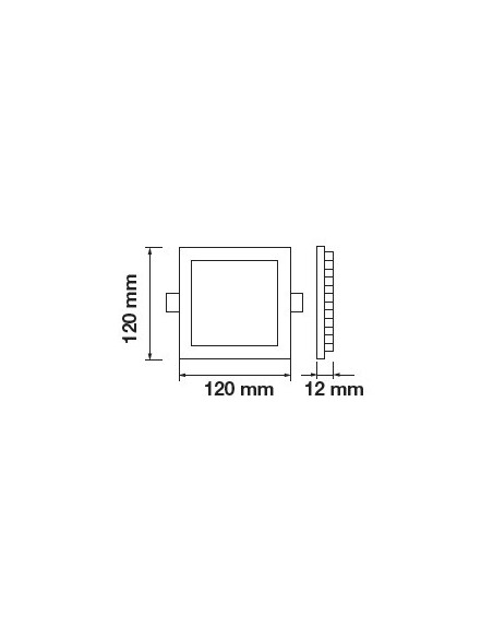 V-TAC VT-606 LED Panel 6W Samsung Chip Recessed Mounting Square