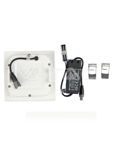Panel LED V-TAC VT-606 de 6W con chip de Samsung para montaje empotrado cuadrado