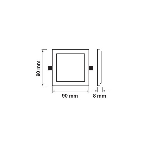 V-TAC VT-888 LED Panel 8W Recessed...