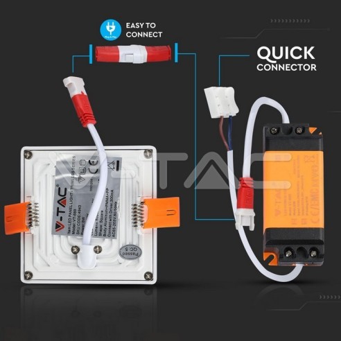 V-TAC VT-888 LED Panel 8W Recessed...