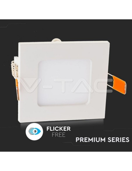 V-TAC VT-1207 LED Paneel 12W Inbouwmontage Vierkant