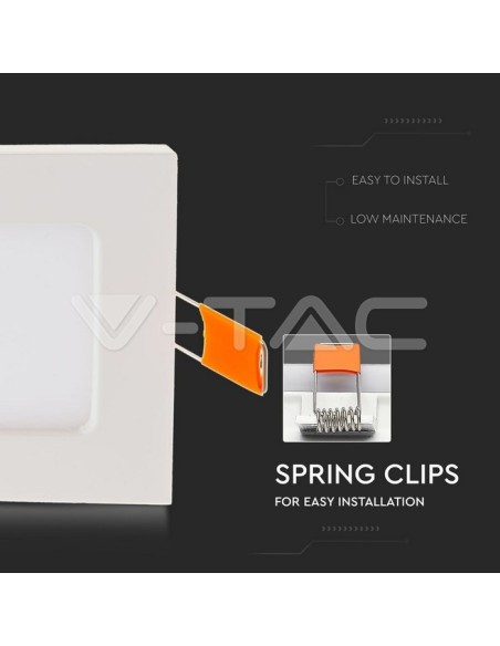 V-TAC VT-1207 LED Paneel 12W Inbouwmontage Vierkant