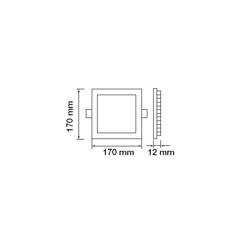 V-TAC PRO VT-612 Panneau LED 12W avec...