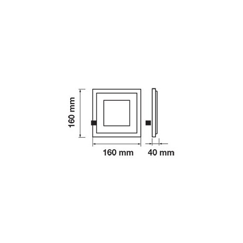 V-TAC VT-1202G LED Panel 12W Recessed...