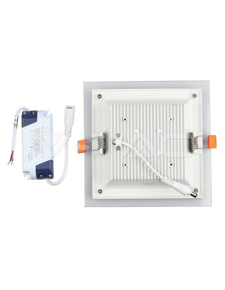 V-TAC VT-1202G LED Panel 12W Recessed Mounting Square Glass