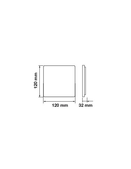 V-TAC VT-610SQ 12W LED-Panel mit Samsung Chip Einbaumontage quadratisch