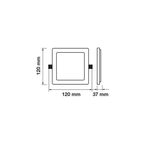 V-TAC VT-615 Panneau LED carré 15W...