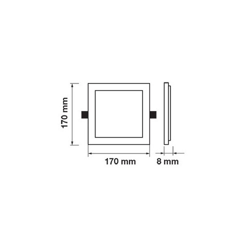 V-TAC VT-2222 Vierkant LED-paneel 22W...