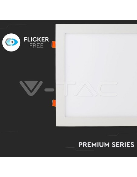 V-TAC VT-2407 Quadratisches LED-Panel 24W Einbau-Montage