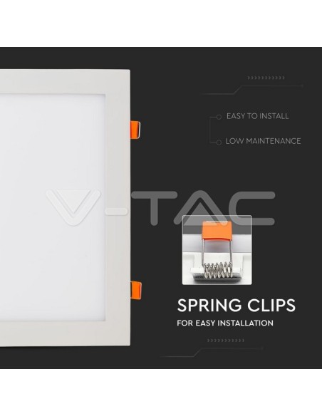V-TAC VT-2407 Panneau LED carré 24W montage encastré