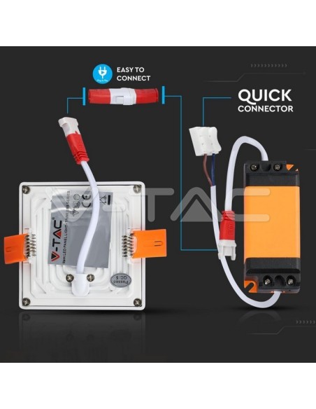 V-TAC VT-2929 Pannello LED Quadrato 29W Montaggio ad Incasso