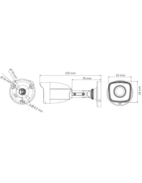 Telecamera Bullet Hikvision Hiwatch HWT-B120M 2.0 Megapixel Full HD, 4 in 1 HDCVI / HDTVI / AHD / CVBS