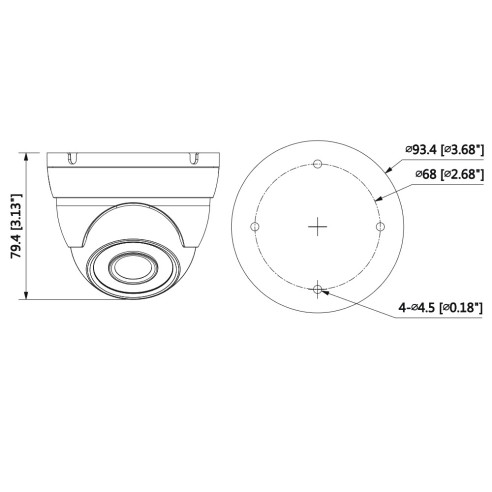 Dahua HAC-HDW1000M-S3 Caméra Eyeball...