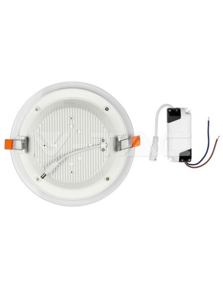 V-TAC VT-602G 4740 LED Round Glass Panel 6W Recessed Mounting
