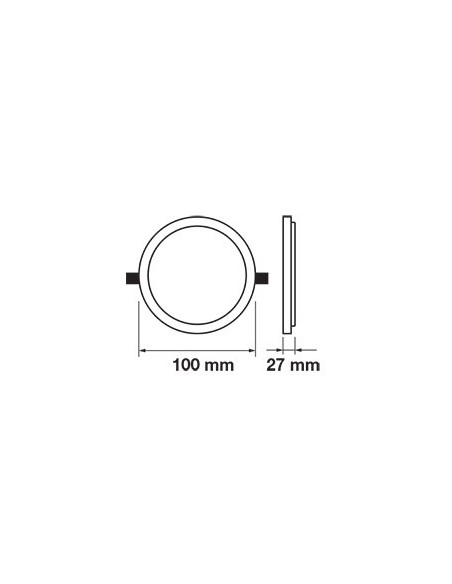 V-TAC VT-888 Panneau rond à LED 8W montage encastré