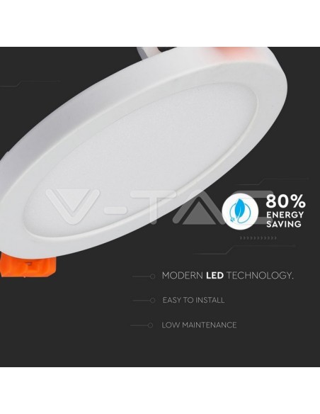 V-TAC VT-888 Round LED Panel 8W Recessed Mounting