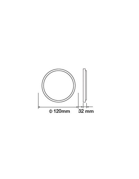 V-TAC VT-610RD Panneau LED rond 727 12W avec puce Samsung Montage encastré