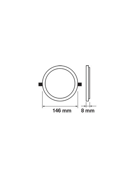 V-TAC VT-1515 15W Round LED Panel Recessed Mounting