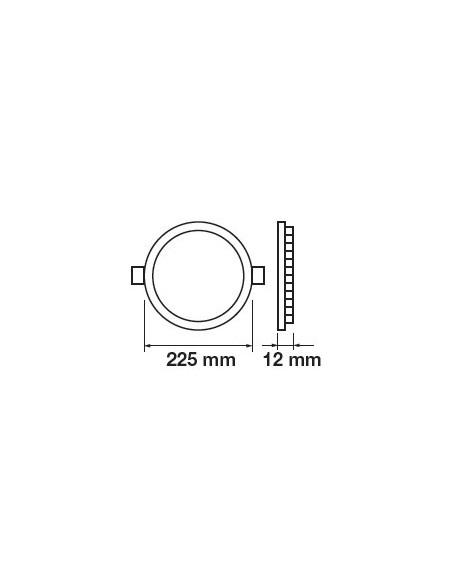 V-TAC PRO VT-618 Panneau LED rond 18W avec puce Samsung Montage encastré