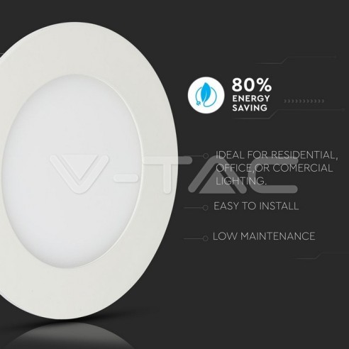 V-TAC PRO VT-618 18W Round LED Panel...