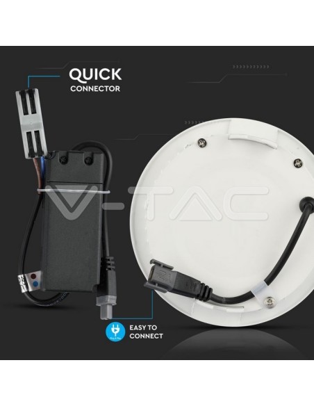 V-TAC PRO VT-618 18W Rundes LED-Panel mit Samsung Chip Einbaumontage