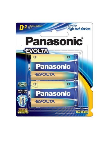 Blister mit 2 Alkali-Batterien 1,5V Panasonic "Evolta" - D, LR20, MN1300