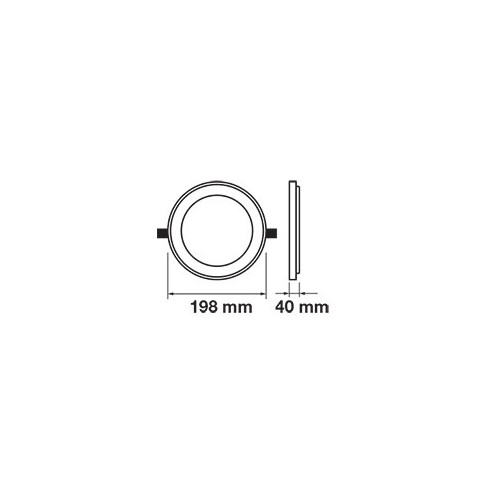 V-TAC VT-1881G Panel LED redondo de...